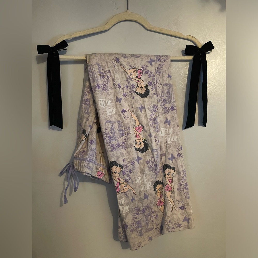 betty boop purple pajama pants